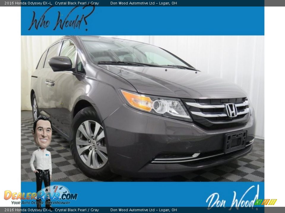 2016 Honda Odyssey EX-L Crystal Black Pearl / Gray Photo #1