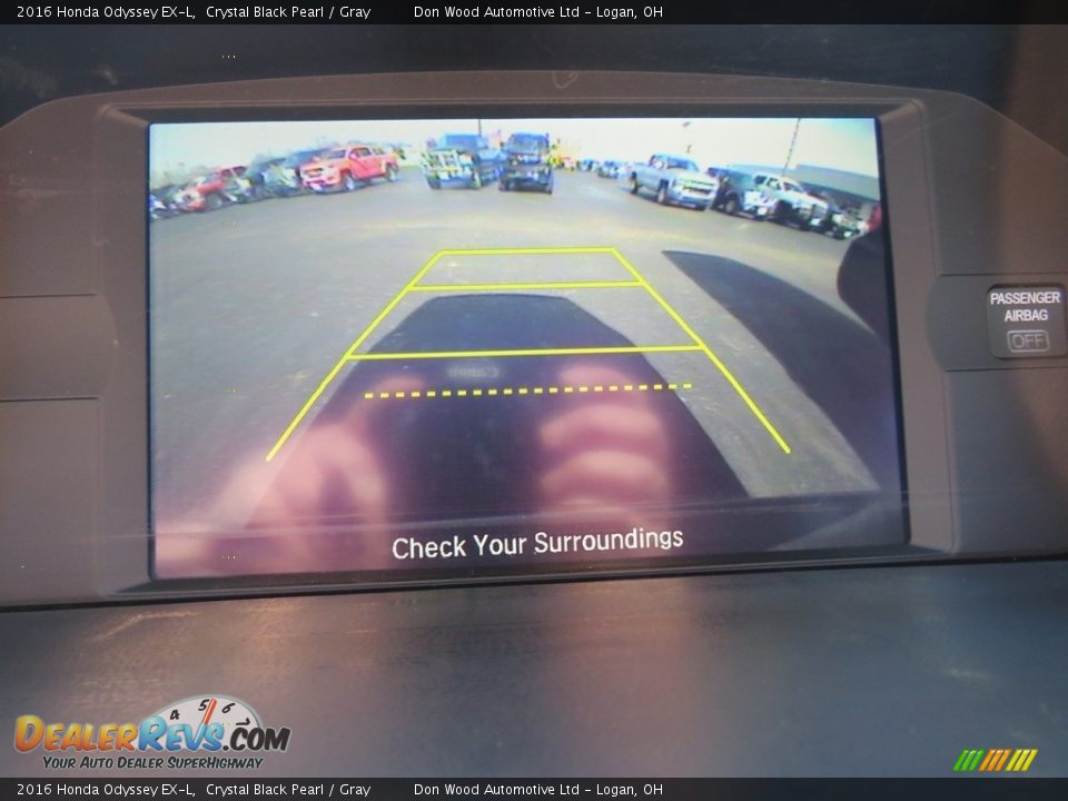 2016 Honda Odyssey EX-L Crystal Black Pearl / Gray Photo #3