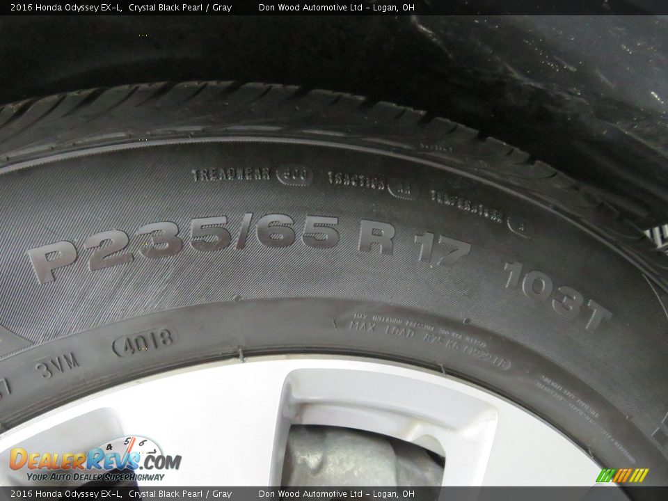 2016 Honda Odyssey EX-L Crystal Black Pearl / Gray Photo #5