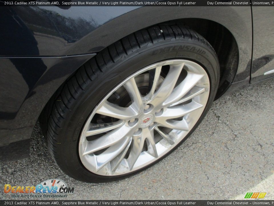 2013 Cadillac XTS Platinum AWD Sapphire Blue Metallic / Very Light Platinum/Dark Urban/Cocoa Opus Full Leather Photo #9
