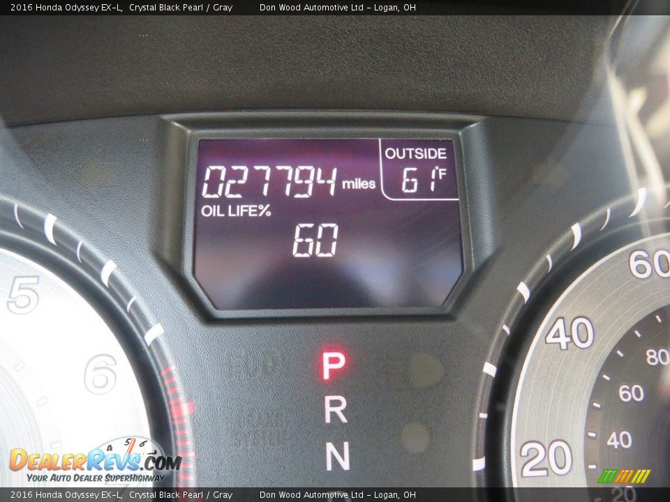 2016 Honda Odyssey EX-L Crystal Black Pearl / Gray Photo #25