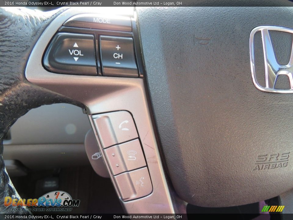 2016 Honda Odyssey EX-L Crystal Black Pearl / Gray Photo #27