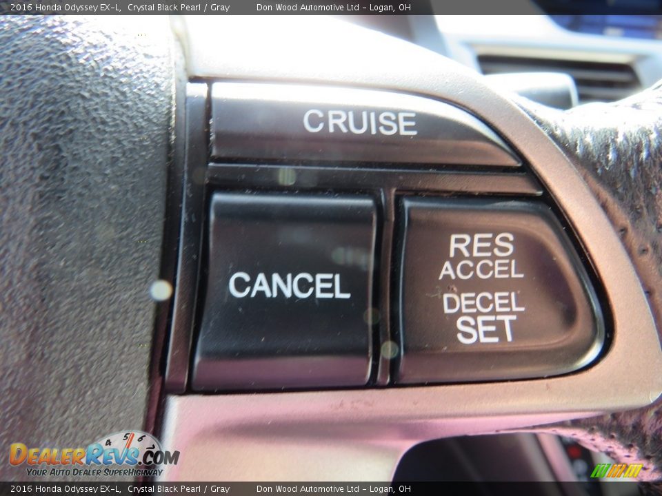 2016 Honda Odyssey EX-L Crystal Black Pearl / Gray Photo #28