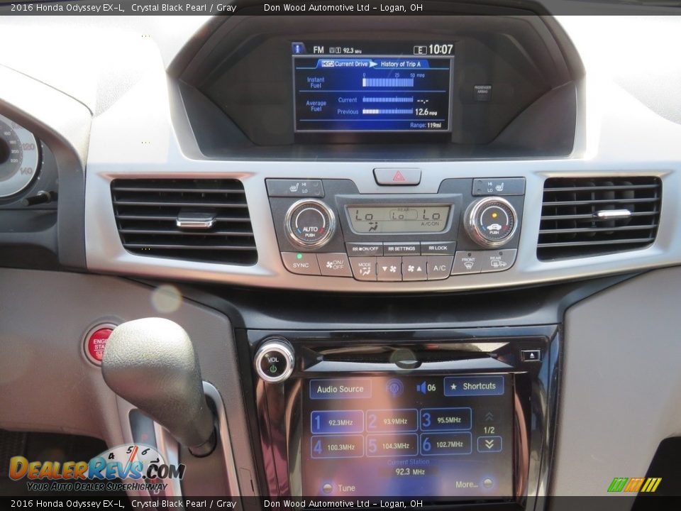 2016 Honda Odyssey EX-L Crystal Black Pearl / Gray Photo #30
