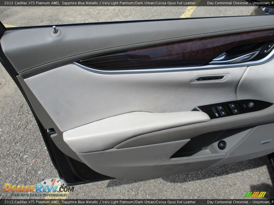 2013 Cadillac XTS Platinum AWD Sapphire Blue Metallic / Very Light Platinum/Dark Urban/Cocoa Opus Full Leather Photo #19