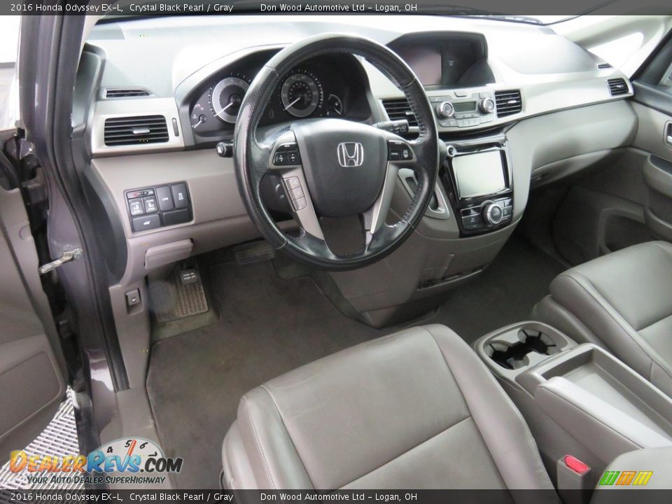 2016 Honda Odyssey EX-L Crystal Black Pearl / Gray Photo #35