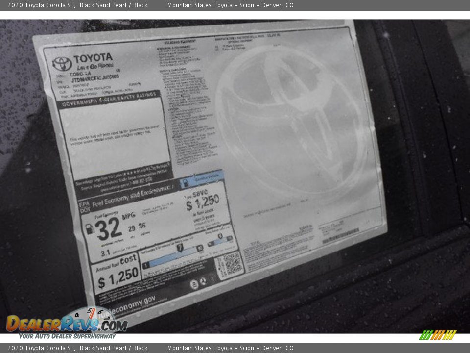 2020 Toyota Corolla SE Window Sticker Photo #11