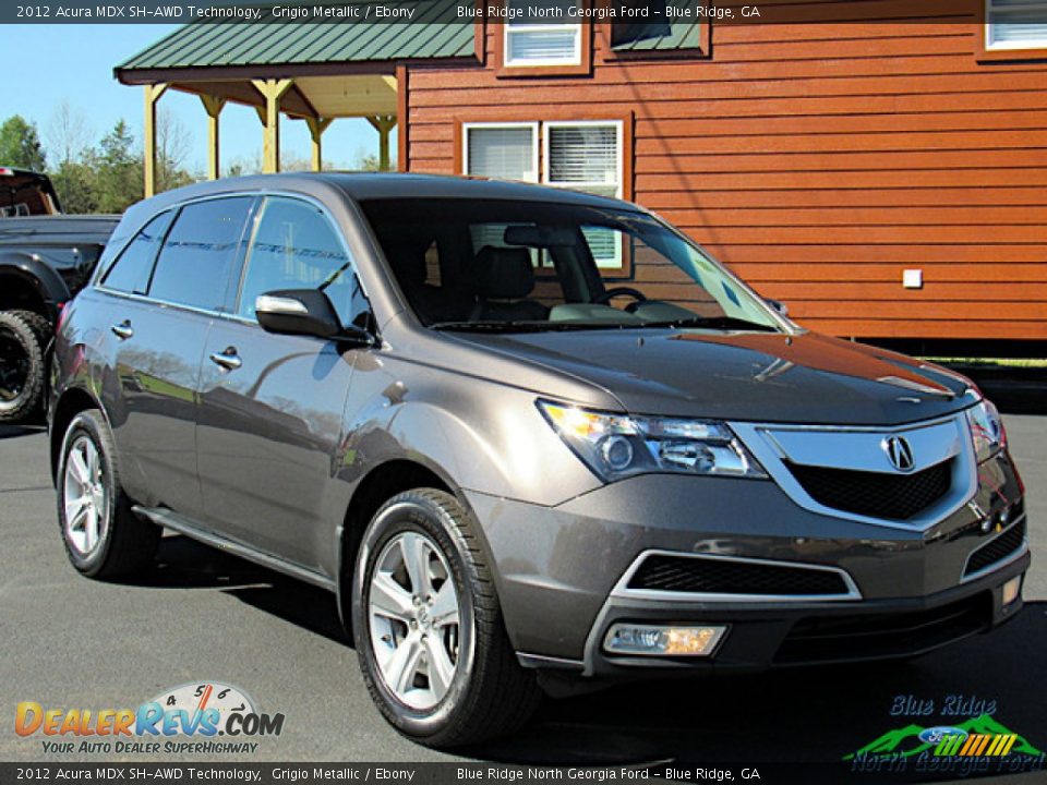 2012 Acura MDX SH-AWD Technology Grigio Metallic / Ebony Photo #7