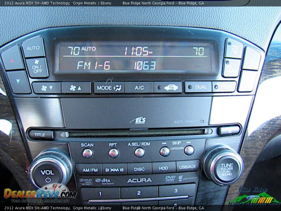 2012 Acura MDX SH-AWD Technology Grigio Metallic / Ebony Photo #22