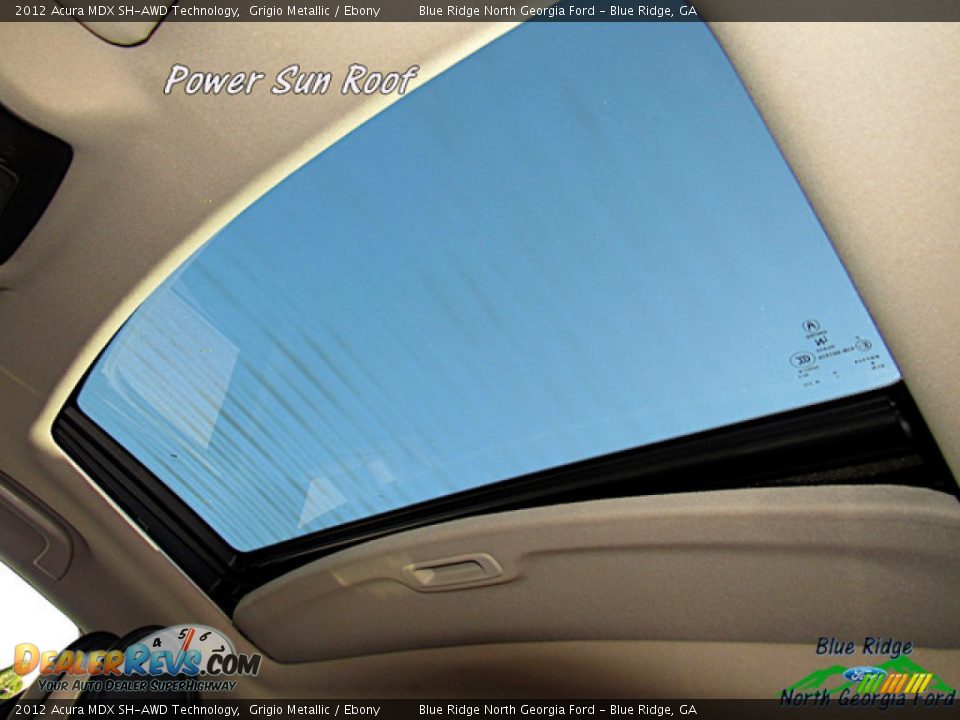 2012 Acura MDX SH-AWD Technology Grigio Metallic / Ebony Photo #24