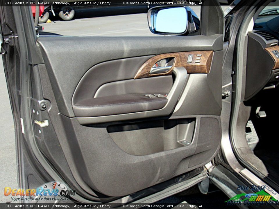 2012 Acura MDX SH-AWD Technology Grigio Metallic / Ebony Photo #27
