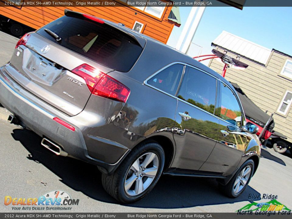 2012 Acura MDX SH-AWD Technology Grigio Metallic / Ebony Photo #33