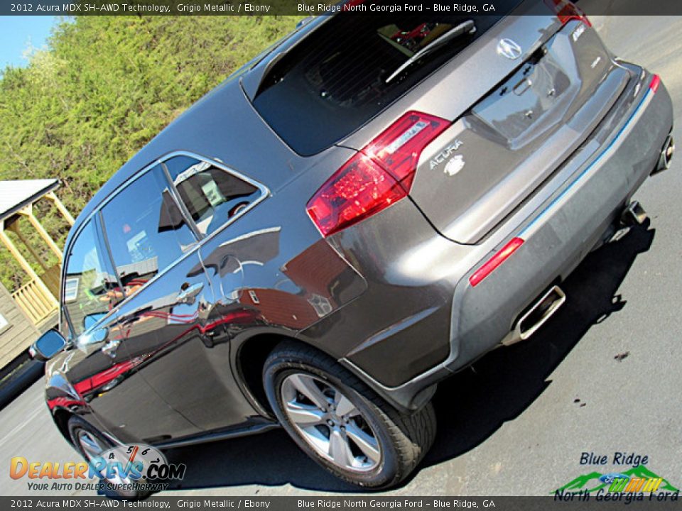 2012 Acura MDX SH-AWD Technology Grigio Metallic / Ebony Photo #34