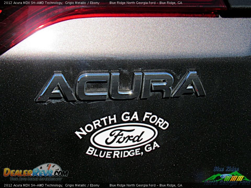 2012 Acura MDX SH-AWD Technology Grigio Metallic / Ebony Photo #35