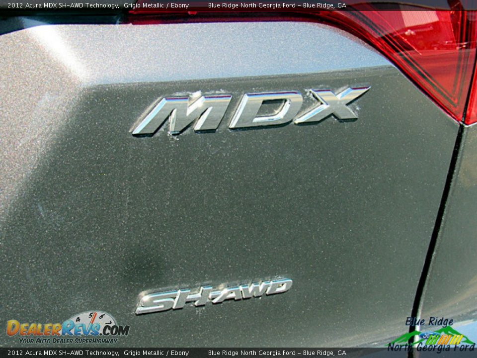 2012 Acura MDX SH-AWD Technology Grigio Metallic / Ebony Photo #36