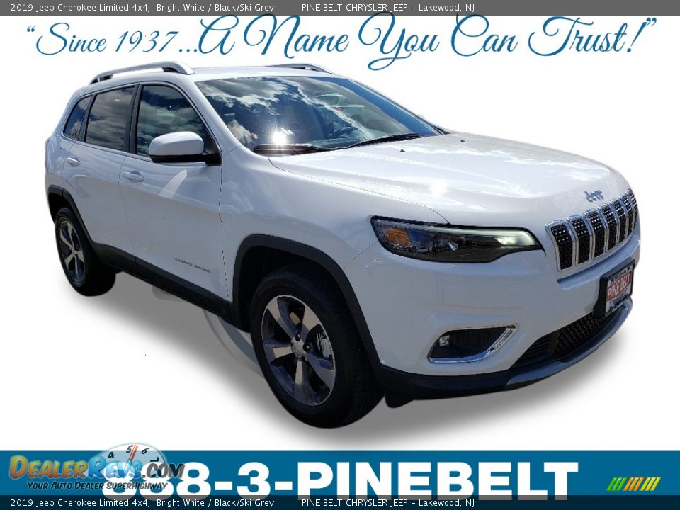2019 Jeep Cherokee Limited 4x4 Bright White / Black/Ski Grey Photo #1