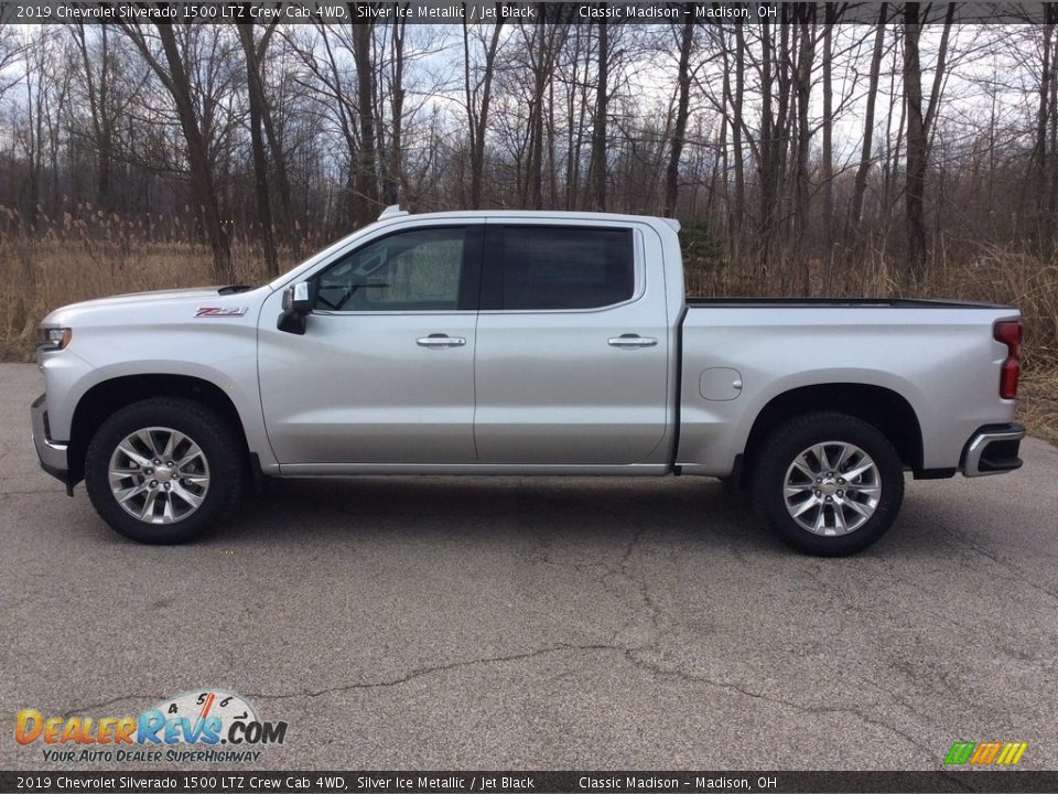 2019 Chevrolet Silverado 1500 LTZ Crew Cab 4WD Silver Ice Metallic / Jet Black Photo #3