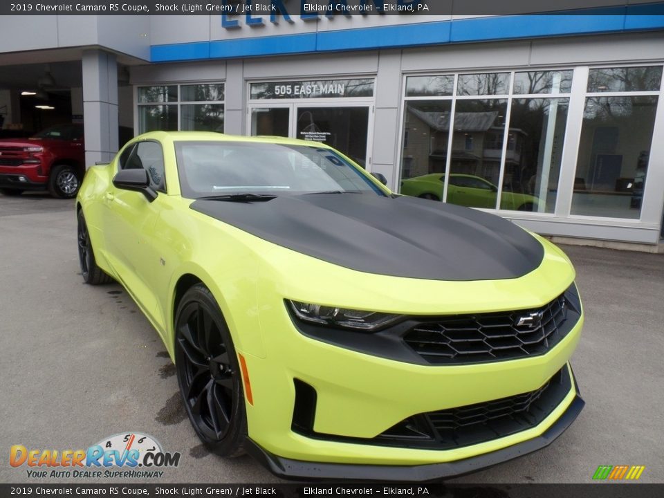 2019 Chevrolet Camaro RS Coupe Shock (Light Green) / Jet Black Photo #6