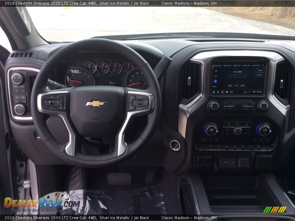 2019 Chevrolet Silverado 1500 LTZ Crew Cab 4WD Silver Ice Metallic / Jet Black Photo #13