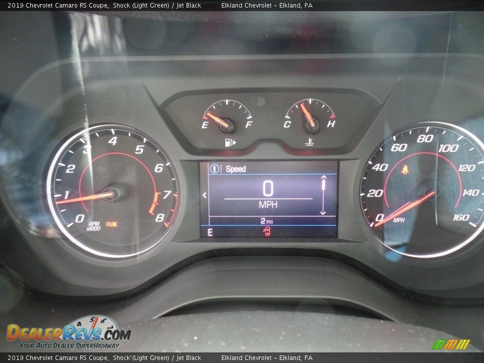 2019 Chevrolet Camaro RS Coupe Shock (Light Green) / Jet Black Photo #27