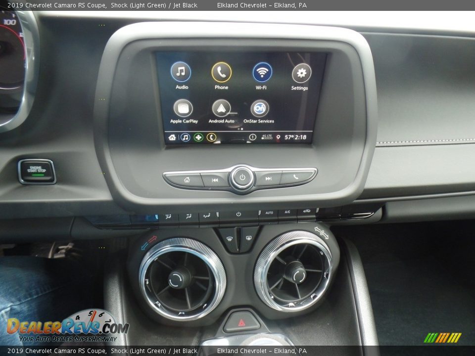 2019 Chevrolet Camaro RS Coupe Shock (Light Green) / Jet Black Photo #28