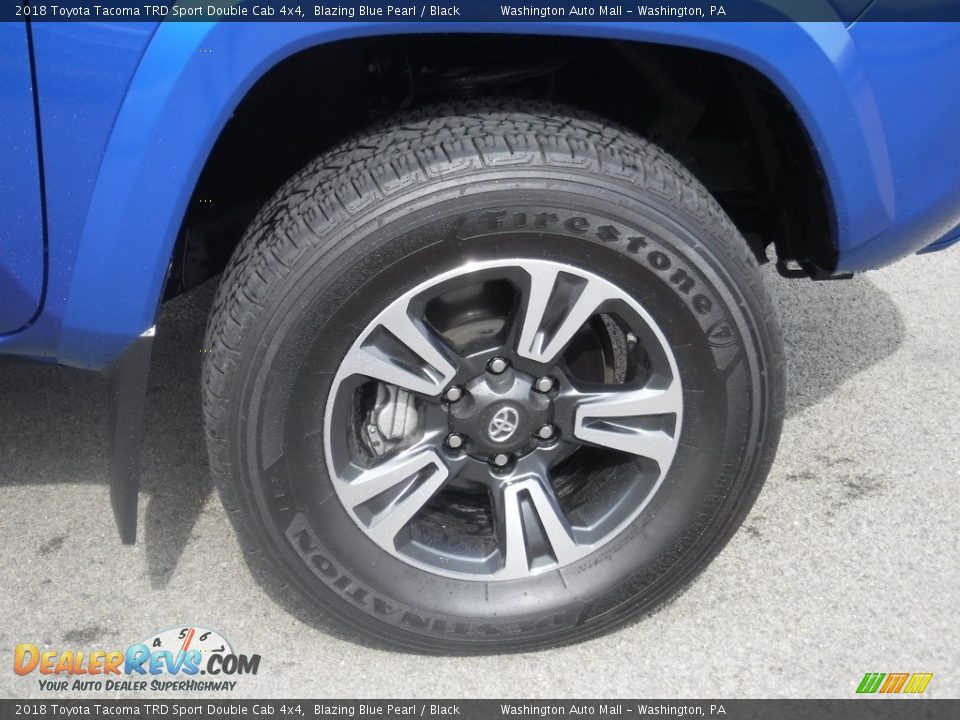 2018 Toyota Tacoma TRD Sport Double Cab 4x4 Blazing Blue Pearl / Black Photo #3