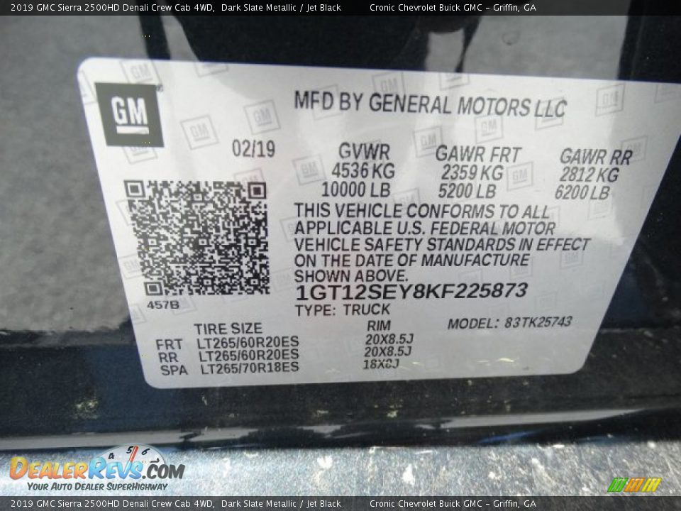 2019 GMC Sierra 2500HD Denali Crew Cab 4WD Dark Slate Metallic / Jet Black Photo #32