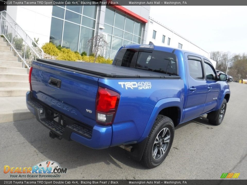 2018 Toyota Tacoma TRD Sport Double Cab 4x4 Blazing Blue Pearl / Black Photo #13