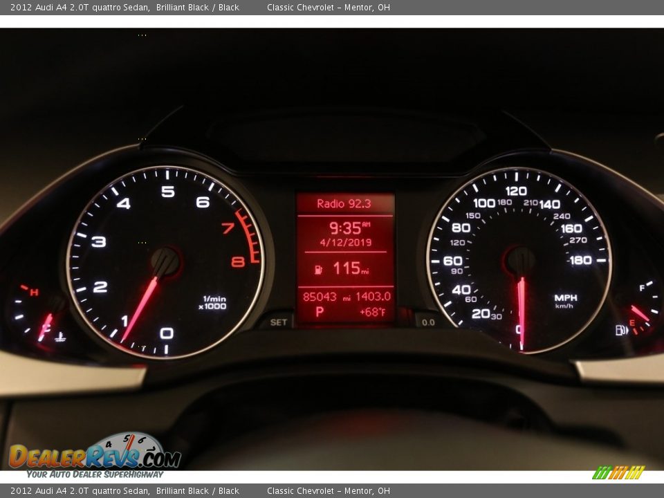 2012 Audi A4 2.0T quattro Sedan Brilliant Black / Black Photo #8