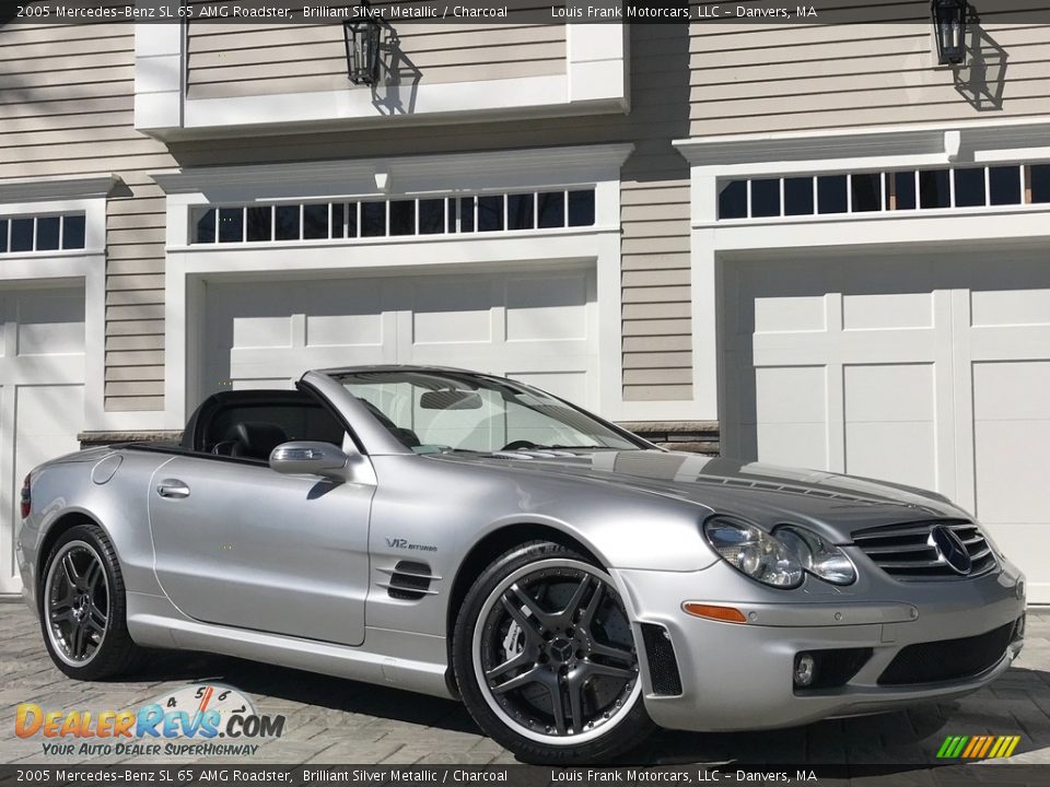 2005 Mercedes-Benz SL 65 AMG Roadster Brilliant Silver Metallic / Charcoal Photo #2