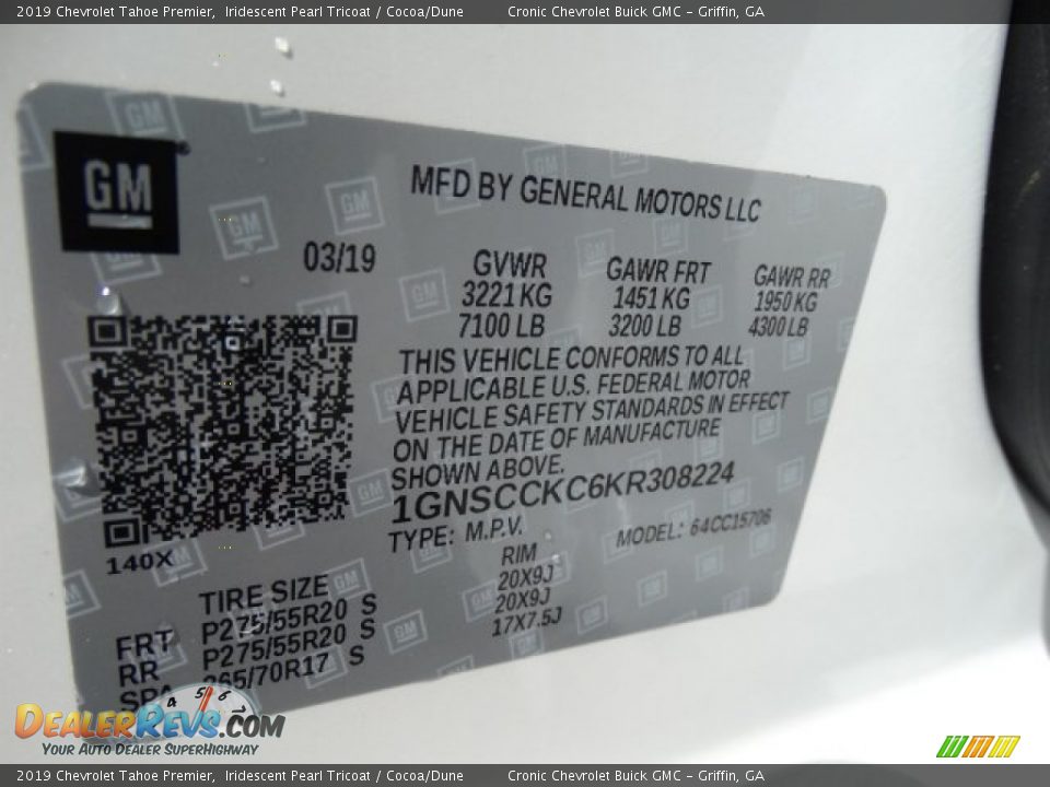 2019 Chevrolet Tahoe Premier Iridescent Pearl Tricoat / Cocoa/Dune Photo #33