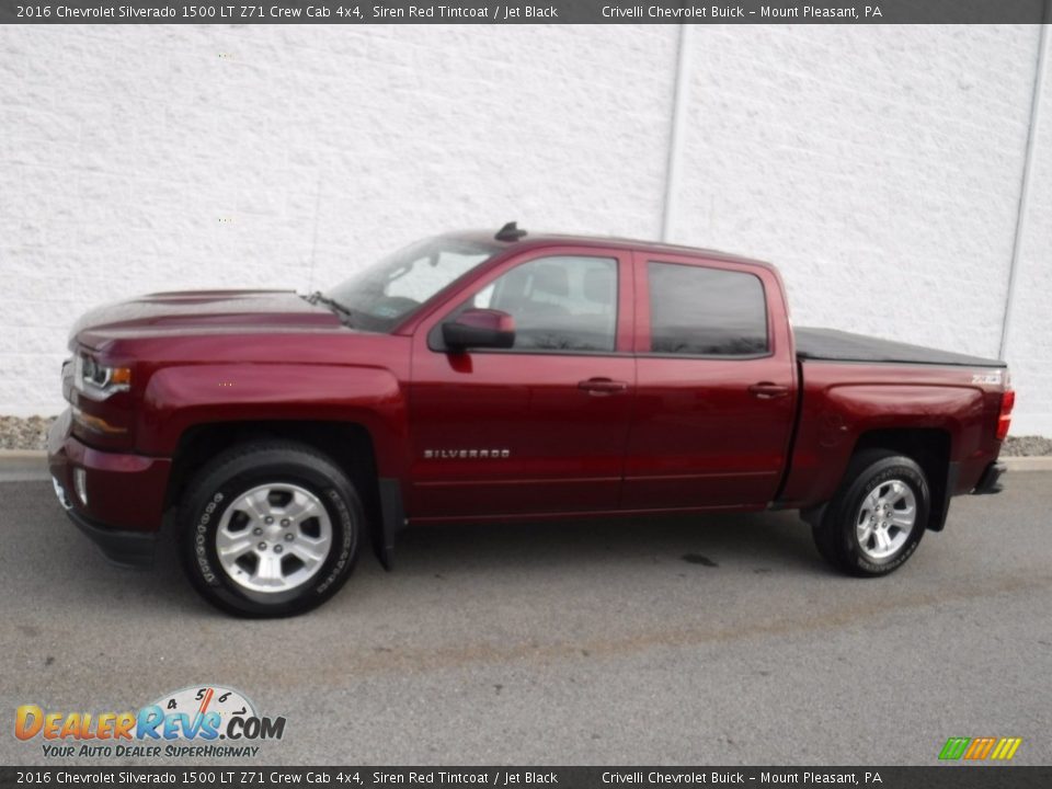 2016 Chevrolet Silverado 1500 LT Z71 Crew Cab 4x4 Siren Red Tintcoat / Jet Black Photo #2