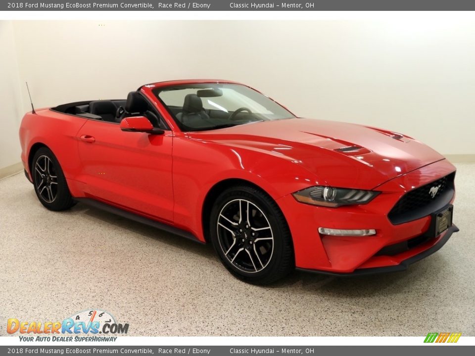 2018 Ford Mustang EcoBoost Premium Convertible Race Red / Ebony Photo #1