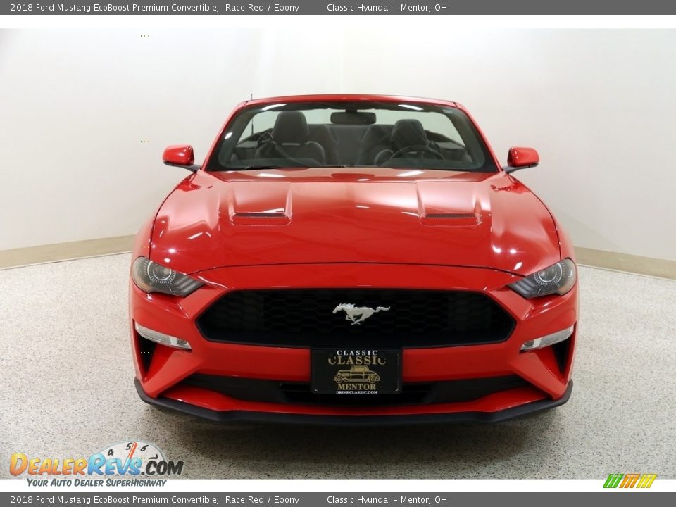 2018 Ford Mustang EcoBoost Premium Convertible Race Red / Ebony Photo #3