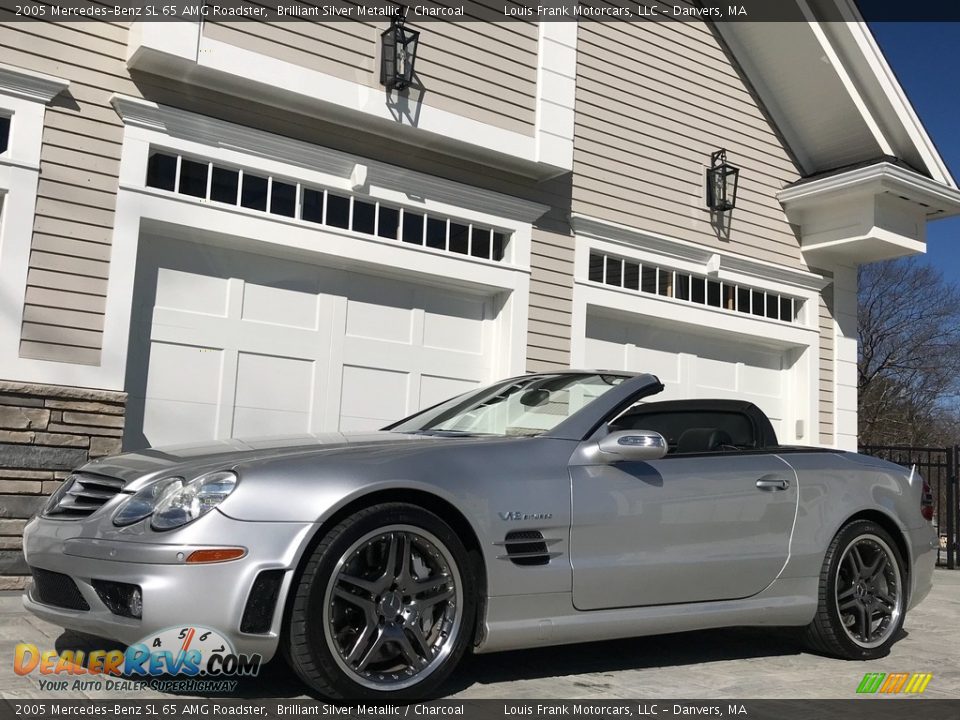 2005 Mercedes-Benz SL 65 AMG Roadster Brilliant Silver Metallic / Charcoal Photo #15