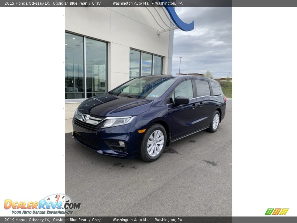 2019 Honda Odyssey LX Obsidian Blue Pearl / Gray Photo #2