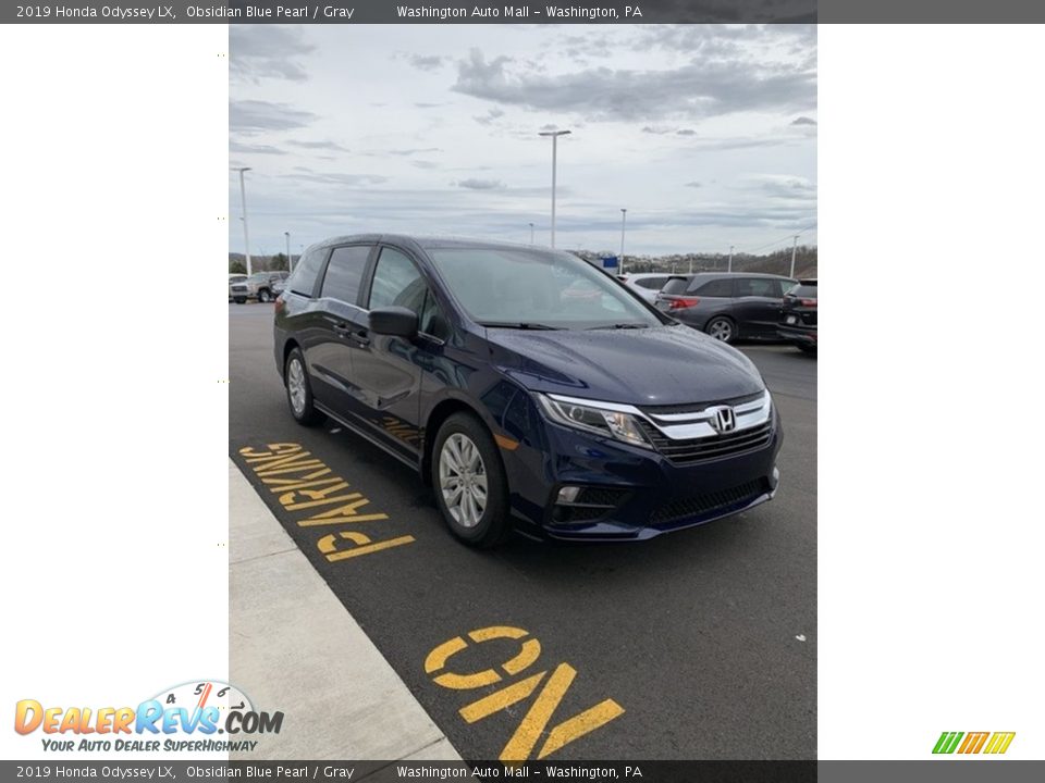 2019 Honda Odyssey LX Obsidian Blue Pearl / Gray Photo #4