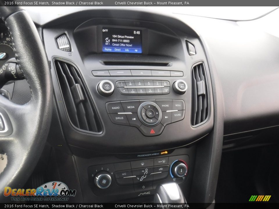2016 Ford Focus SE Hatch Shadow Black / Charcoal Black Photo #15