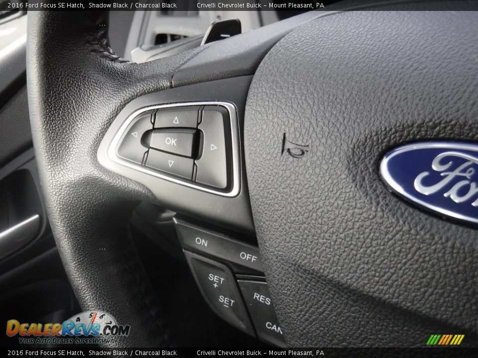 2016 Ford Focus SE Hatch Shadow Black / Charcoal Black Photo #22