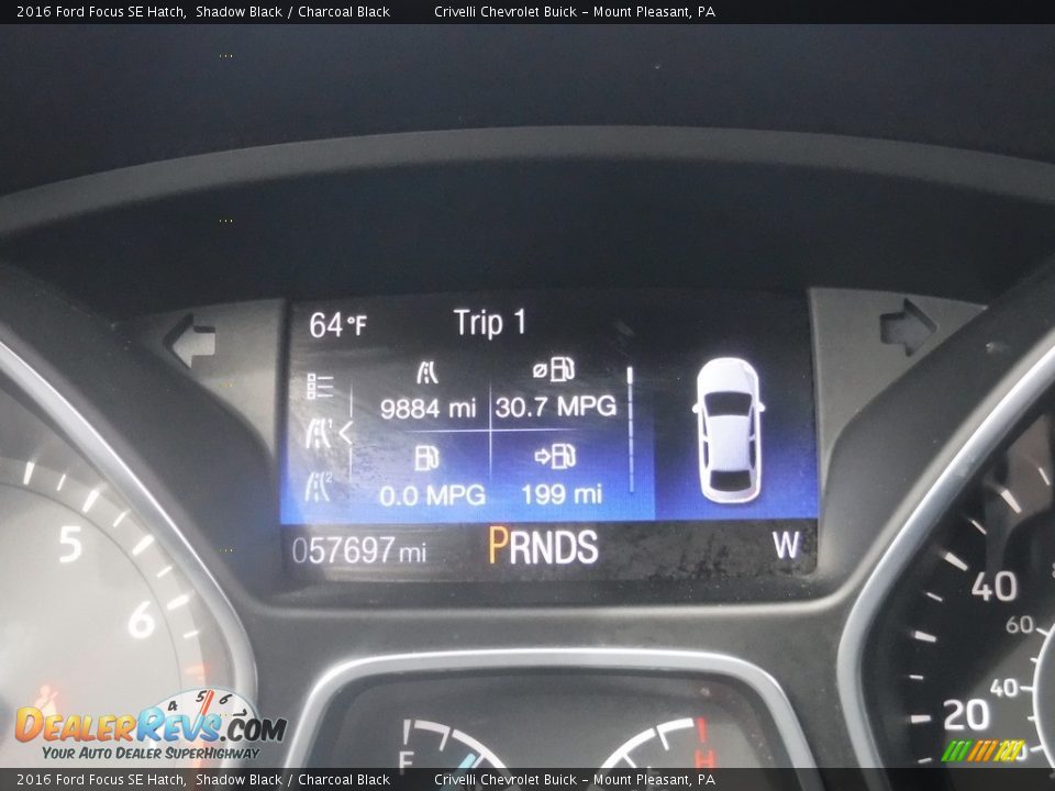2016 Ford Focus SE Hatch Shadow Black / Charcoal Black Photo #35