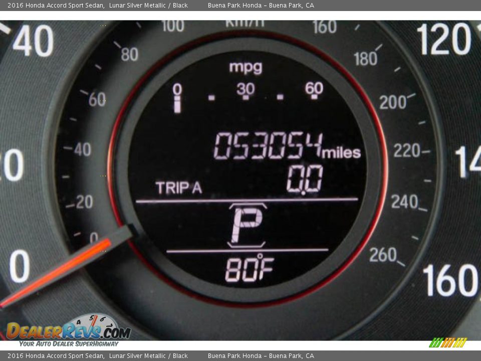 2016 Honda Accord Sport Sedan Lunar Silver Metallic / Black Photo #6