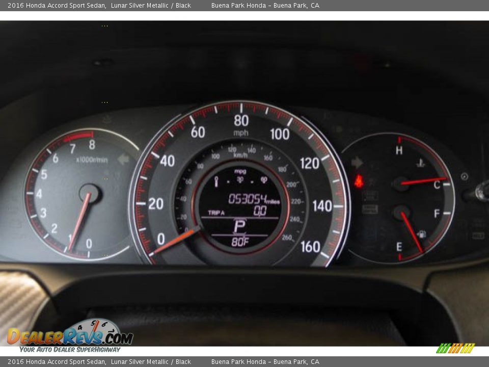 2016 Honda Accord Sport Sedan Lunar Silver Metallic / Black Photo #24