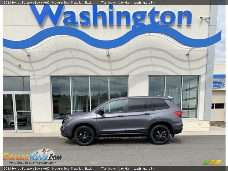 2019 Honda Passport Sport AWD Modern Steel Metallic / Black Photo #1