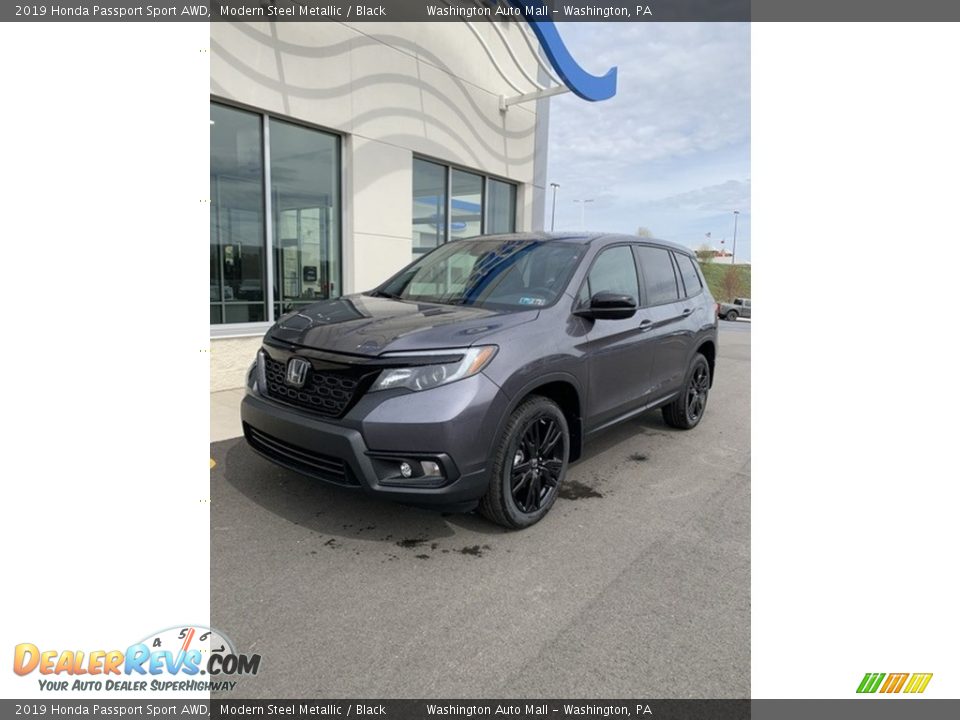 2019 Honda Passport Sport AWD Modern Steel Metallic / Black Photo #2