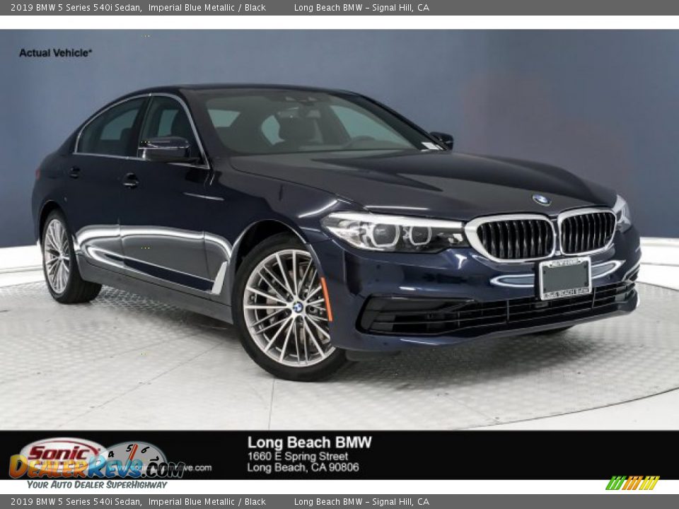 2019 BMW 5 Series 540i Sedan Imperial Blue Metallic / Black Photo #1