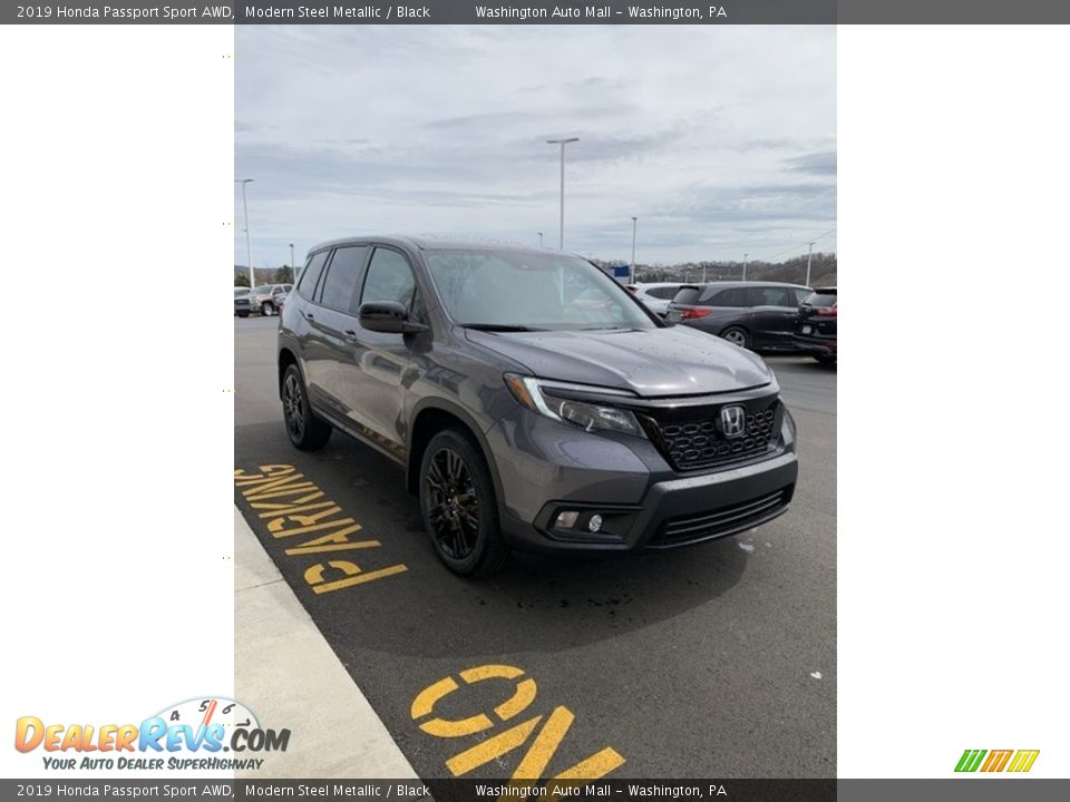 2019 Honda Passport Sport AWD Modern Steel Metallic / Black Photo #4