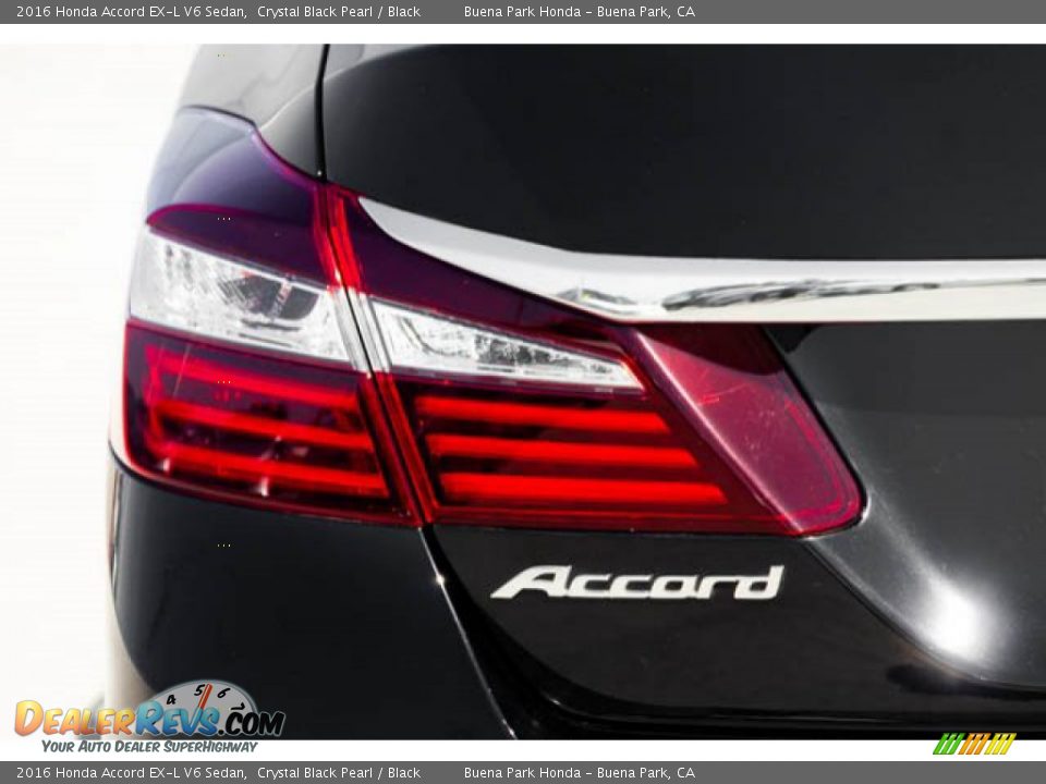 2016 Honda Accord EX-L V6 Sedan Crystal Black Pearl / Black Photo #10