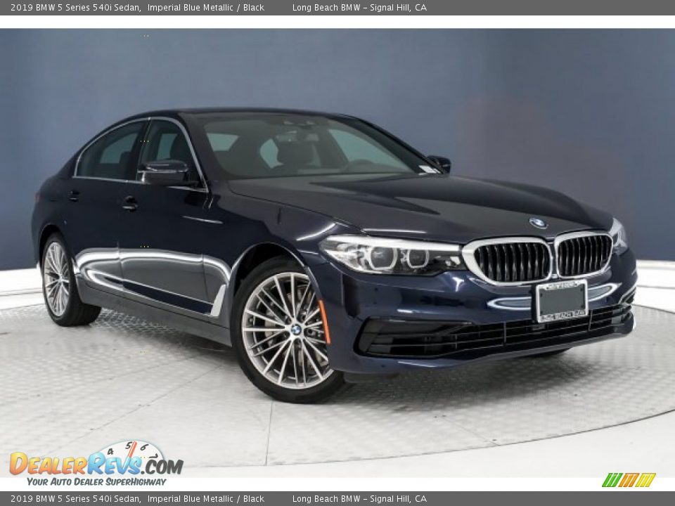 2019 BMW 5 Series 540i Sedan Imperial Blue Metallic / Black Photo #12