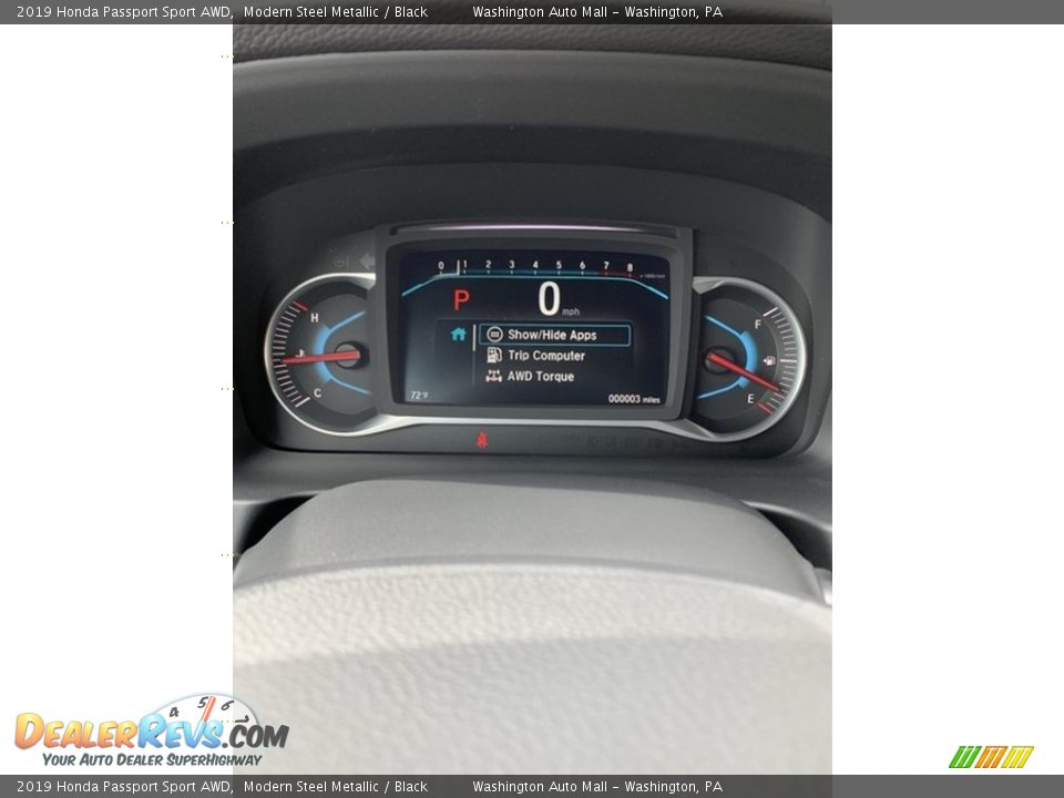 2019 Honda Passport Sport AWD Modern Steel Metallic / Black Photo #30