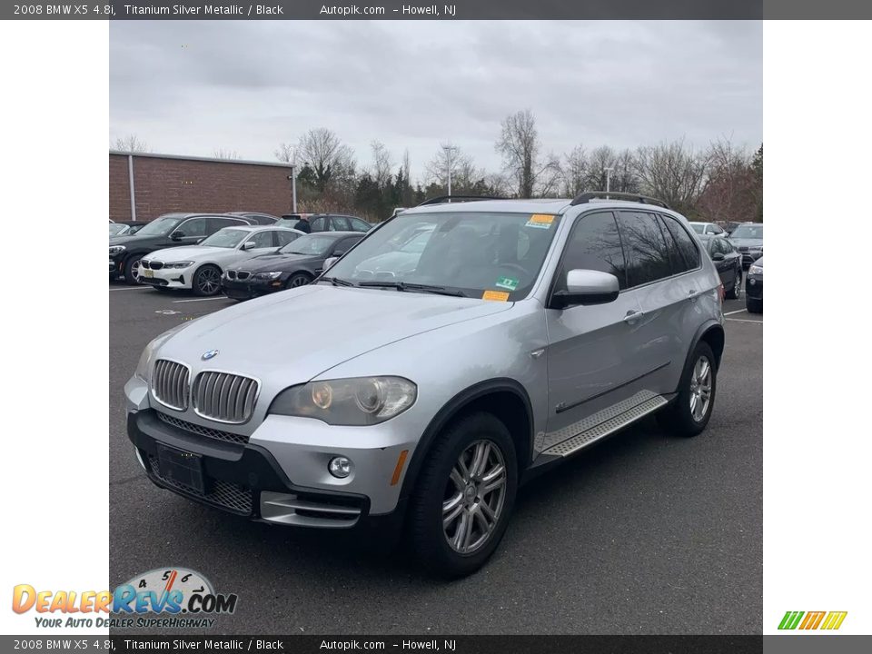 2008 BMW X5 4.8i Titanium Silver Metallic / Black Photo #1